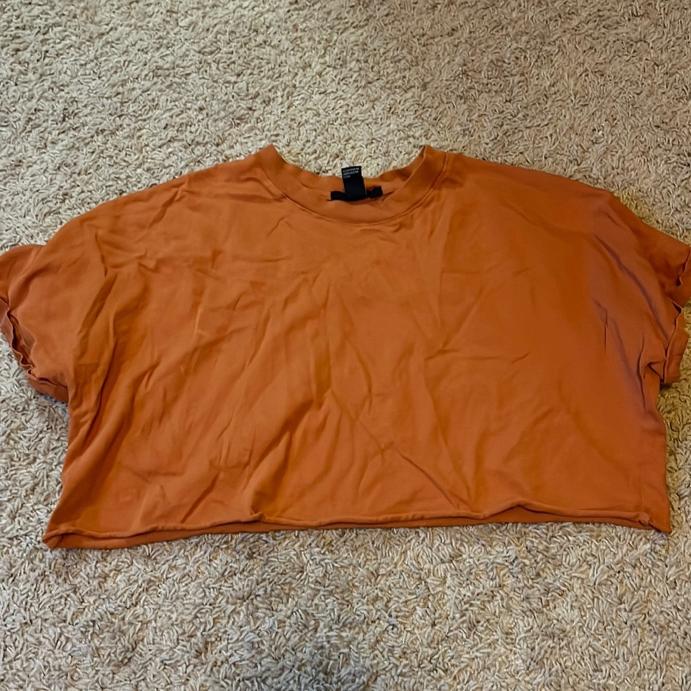 Orange crop top